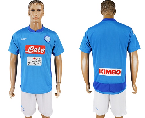 Naples Blank Blue Home Soccer Club Jersey